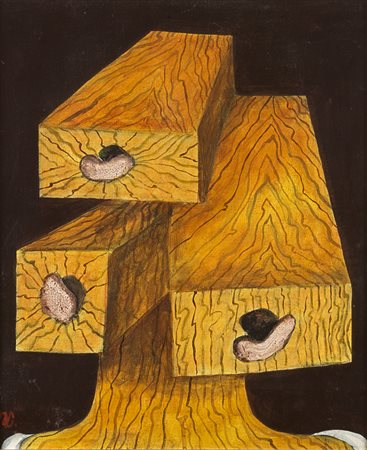 Carmassi Arturo Lucca 1925 Franc - Tirior Olio su tela 38 x 47 cm Firmato in...