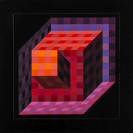 Vasarely Victor Pecs (Ungheria) 1906 - Parigi 1997 Composition - 1970...