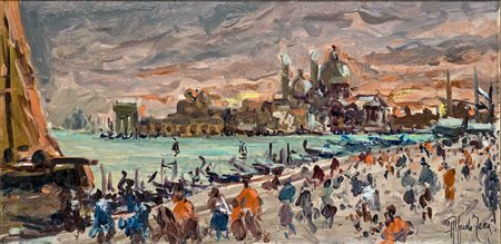 Zecca Alfredo Milano 1901 - 1998 Venezia il bacino di San Marco e la salute...