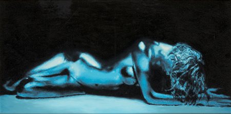 Pace Luca Roma 1968 Venere n blue 36 - 2008 Olio su tela 100 x 50 cm Firma,...