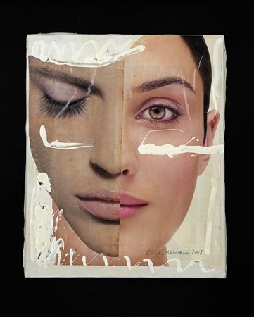 Mariani Elio Milano 1943 Senza titolo - 2008 Mec-Art gest su tela 25 x 30 cm...