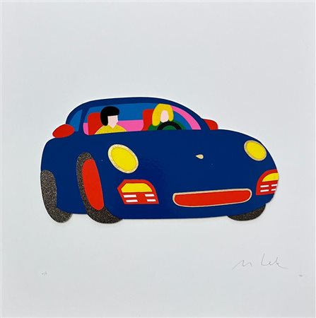 Marco Lodola “Blue Porsche”