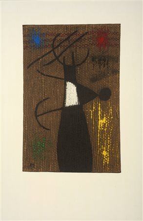 MIRO' JOAN (1893 - 1983) - Femme et oiseau X/X.