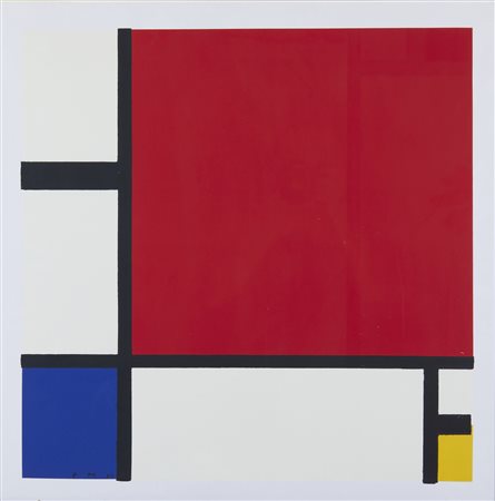 MONDRIAN PIET (1872 - 1944) - (AFTER). Composition with Red, Blue, Yellow, and Black.