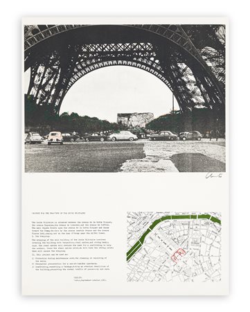 CHRISTO (1935-2020) - Packed building, Project for the Ecole Militaire, Paris, 1970