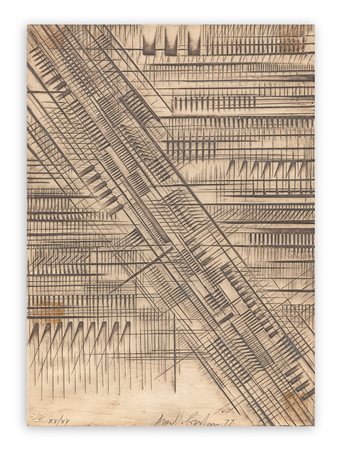 ARNALDO POMODORO (1926) - Lettera con discesa, 1977