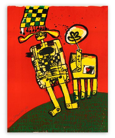 GUILLAUME CORNEILLE (1922-2010) - Senza Titolo (El circulo de piedra), 1970