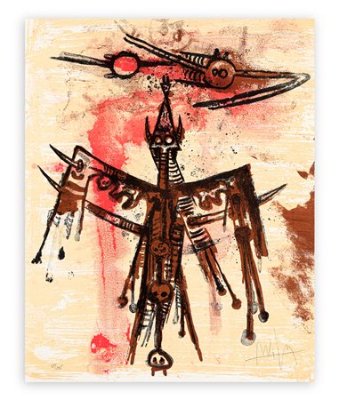 WIFREDO LAM (1902-1982) - Senza Titolo (El circulo de piedra), 1970