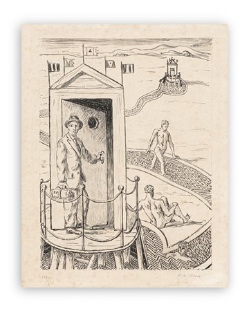 GIORGIO DE CHIRICO (1888-1978) - L'ospite misterioso, 1934