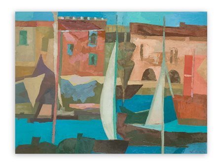 MATTEO PEDRALI (1913-1980) - Senza Titolo (Porto di Clusane)