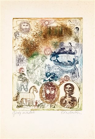 Lajos Kondor Budapest 1926-2006  Gorog Mondall Acquaforte/acquatinta...