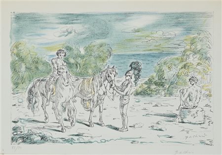 Giorgio De Chirico (Volo 1888-Roma 1978) Ritorno alla sponda di Corinto...