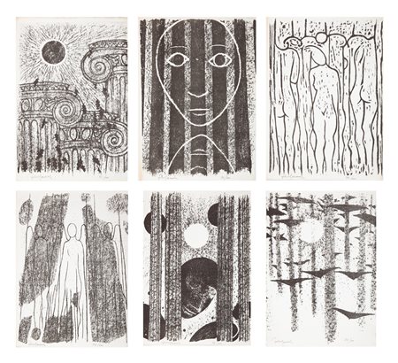 Felice Casorati (Novara 1883-Torino 1963) Cantiques des Colonnes - Felice...