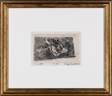 Luigi Bartolini (Cupramontana 1892-Roma 1963) Le violette 1936 Acquaforte cm...