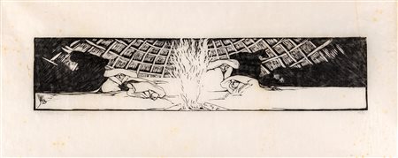 Duilio Cambellotti (Roma 1876-Roma 1960) Il fuoco sacro 1911-1979 Xilografia...
