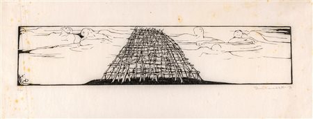 Duilio Cambellotti (Roma 1876-Roma 1960) Lo scheletro della capanna 1911-1979...