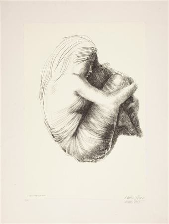 Emilio Greco (Catania 1913-Roma 1995) Ragazza accovacciata 1989 Acquaforte cm...