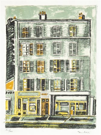 Orfeo Tamburi (Jesi 1910-Parigi 1994) Parigi Litografia cm 70x50 - in cornice...