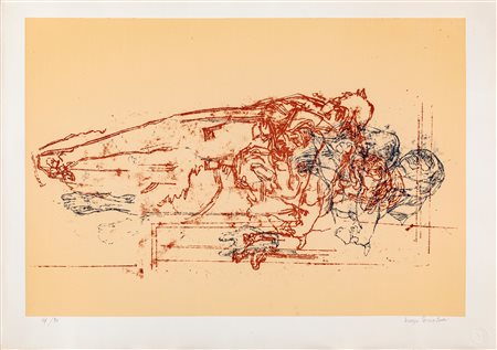 Lorenzo Tornabuoni (Roma 1934-Roma 2004) Da Michelangelo 1980 Litografia cm...