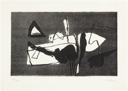 Afro Basaldella (Udine 1912-Zurigo 1976) Campiello II Litografia cm 25x35,5 -...