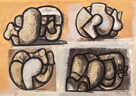 Pietro Cascella (Pescara 1921-Pietrasanta 2008) Progetto per scultura 1967...