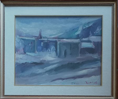 WILLIAM XERRA (1937) BORMIO - OLIO SU TELA CM.40X50 FIRMATO E TITOLATO IN...