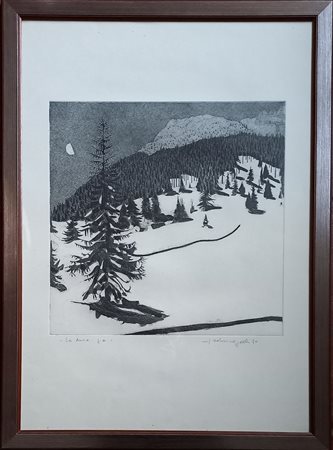 FEDERICA GALLI (1932-2009) LA LUNA 1980 - ACQUAFORTE - FOGLIO CM.70X50...