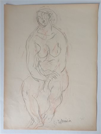 CRISTOFORO DE AMICIS (1902-1987) NUDO - MATITA SU CARTA CM.48X36 ARCHIVIO...