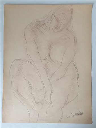 CRISTOFORO DE AMICIS (1902-1987) NUDO - MATITA SU CARTA CM.48X36 ARCHIVIO...