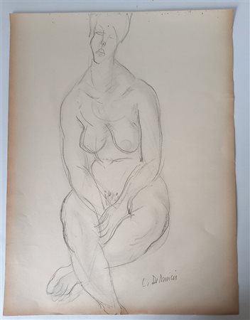 CRISTOFORO DE AMICIS (1902-1987) NUDO - MATITA SU CARTA CM.56X42 ARCHIVIO...