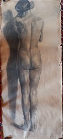 H.M. KIRSCH - NUDO 1926 - MATITA SU CARTA CM.200X90 - DIFETTI - SENZA CORNICE