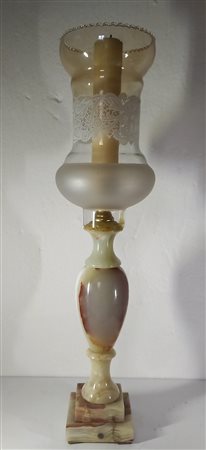 LUME IN ONICE - PARALUME IN VETRO DECORATO NON PERTINENTE H.CM.48