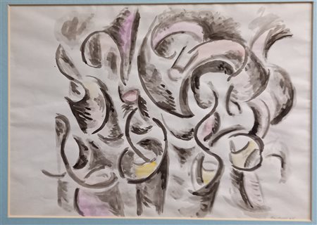 IRA BARTELL (XX) COMPOSIZIONE - ACQUERELLO SU CARTA CM.20X30 FIRMATO IN BASSO...