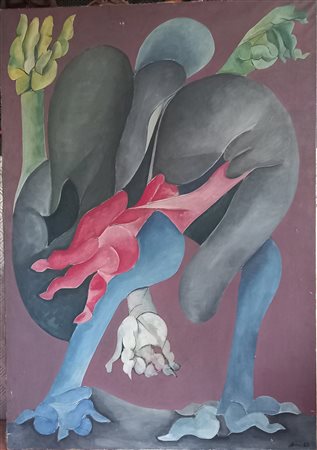 RENATO VOLPINI (1934-2017) COMPOSIZIONE ASTRATTA 1963 - OLIO SU TELA...