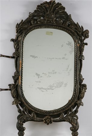 Specchio. Legno e specchio. Cm 40,00 x 60,00. Cornice in pasta di legno....