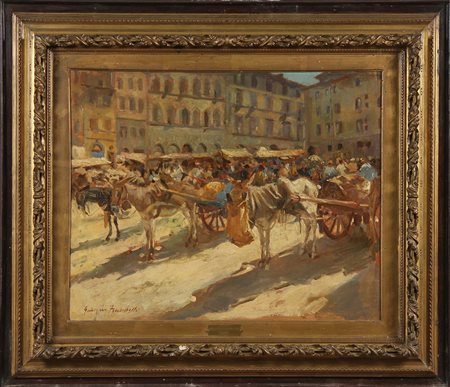 FRASCHETTI GIUSEPPE (1879 - 1956) Senza titolo. Olio su tela . Cm 54,00 x...