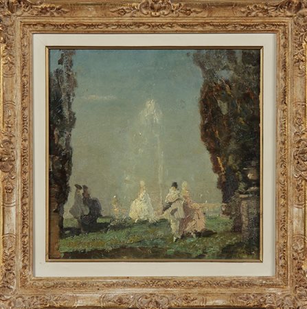 CIARDI EMMA (1879 - 1933) Senza titolo. Olio su cartone. Cm 28,50 x 28,50. ....