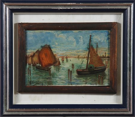 CROCI ERNESTO (1857 - 1943) Senza titolo. Olio su cartone. Cm 30,00 x 20,00....