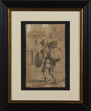 GUILLAIN SIMON I (1581 - 1658) Gli artigiani da Annibale Caracci. Incisione....