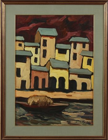 PARZIALE GIANNI (n. 1934) Senza titolo. Olio su tela . Cm 50,00 x 70,00....