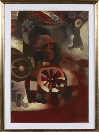 GRASSO CAPRIOLI ADRIANO (n. 1927) Senza titolo. Olio su tela . Cm 100,00 x...