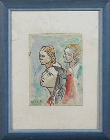 GHELFI AUGUSTO (1911 - 2000) Senza titolo. Pastello su carta. Cm 17,00 x...