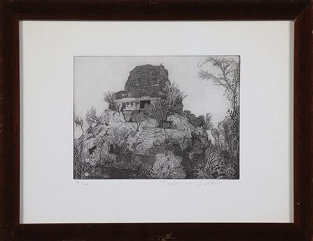 GALLI FEDERICA (1932 - 2009) Senza titolo. Acquaforte. Cm 39,00 x 29,00....