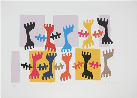 CAPOGROSSI GIUSEPPE (1900 - 1972) Senza titolo. Serigrafia. Cm 70,00 x 50,00....