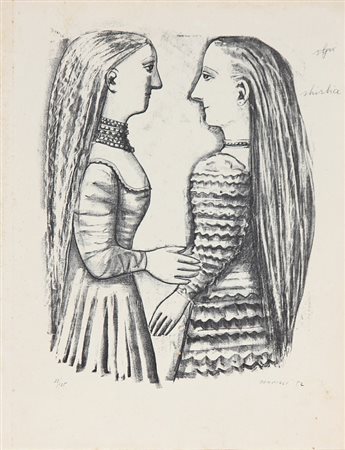 CAMPIGLI MASSIMO (1895 - 1971) Senza titolo. 1952. Litografia. Cm 26,00 x...