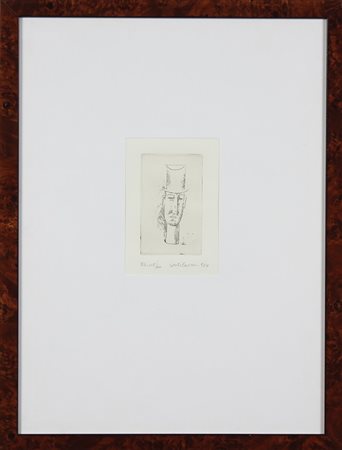 CARRA' CARLO (1881 - 1966) Gentiluomo. 1924. Acquaforte. Cm 40,00 x 50,00....