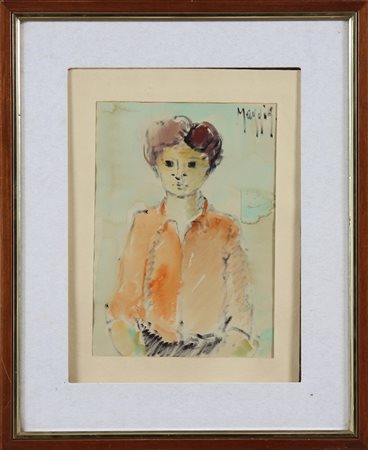 MAGGI GIAMPIETRO (n. 1934) Senza titolo. Acquerello su carta. Cm 22,00 x...