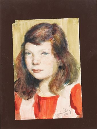 MUSITELLI GIULIO VITO (1901 - 1990) Senza titolo. 1975. Tecnica mista su...