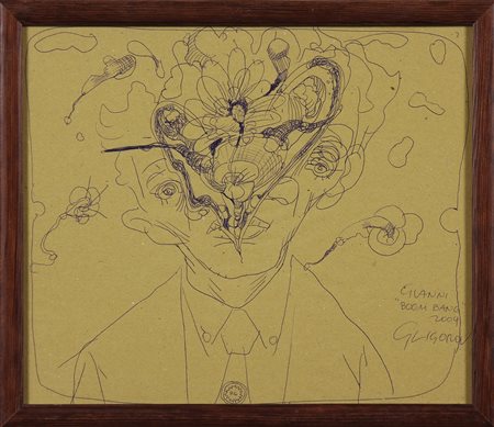 GLIGOROV ROBERT (n. 1960) Gianni boom-bang. 2009. Biro su carta. Cm 38,00 x...