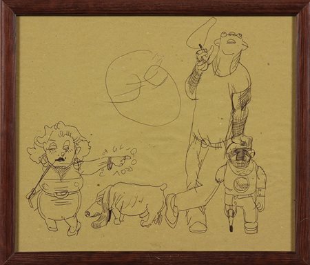 GLIGOROV ROBERT (n. 1960) Senza titolo. 2009. Biro su carta. Cm 38,00 x...